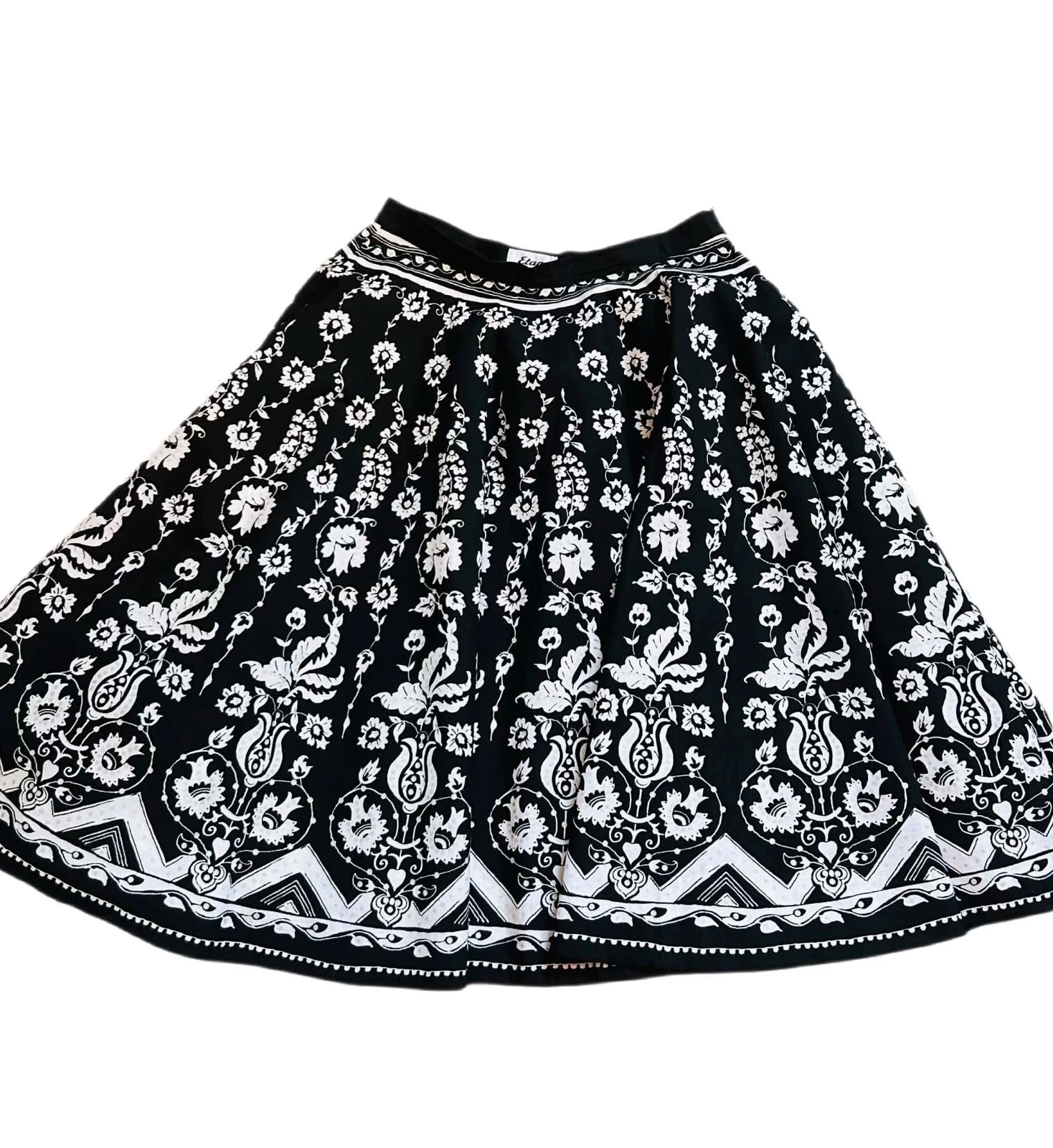 🖤🌿Vintage 2000s katoenen dansende rok barok bohemien folk chic Full circle rok 36/38🌿🖤 – photo 13